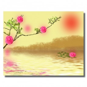 Tranh dán tường Hoa Tường Vi